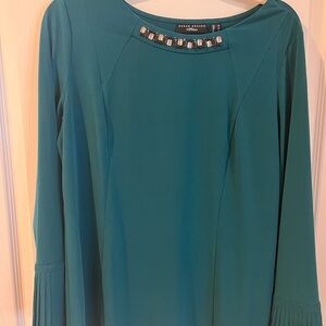 Susan Graver Teal Blouse